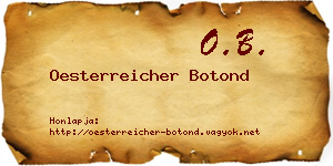 Oesterreicher Botond névjegykártya